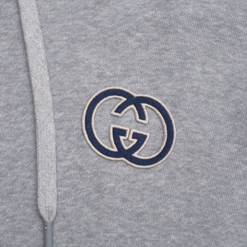 2024ssGucci Hoodie Size L Cotton Jersey Hooded Sweatshirt Interlocking G Made