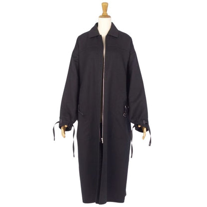Hermes 22SS Long Coat Leather Belt Cashmere