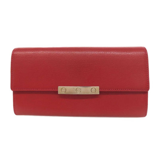 Cartier Love Collection Long Wallet With Coin Purse Leather Ladies