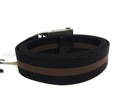 Bottega Veneta Nylon Canvas Silver Hardware Belt Men's Women's Black Series