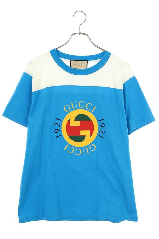 Gucci 23AW 756708 Xjfwl Front Logo Bicolor T-shirt Men's XXS
