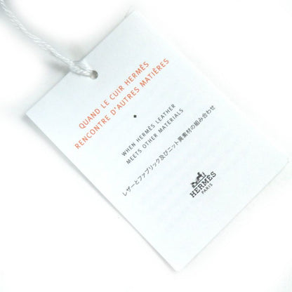 Hermes Saint Honore 100% Cotton Silver Hardware Serie Button Leather Trimmed