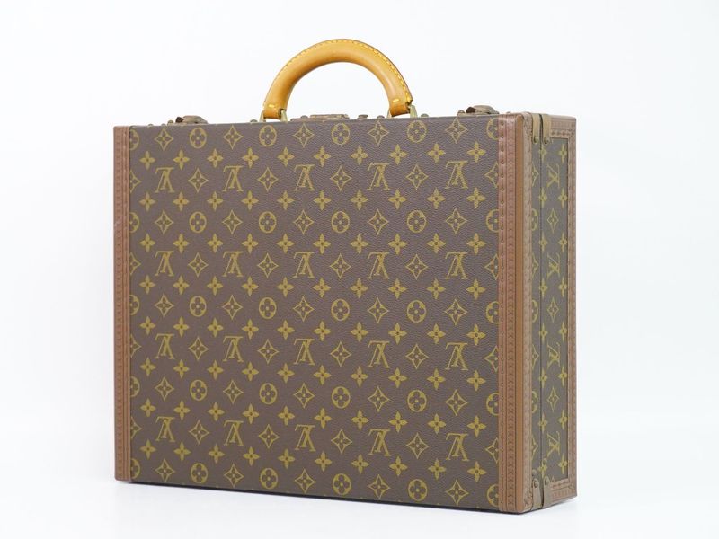 Louis Vuitton LV President Clasor Monogram Attache Case Handbag Brown M53012