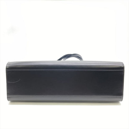 Cartier Panthère Tote Bag Leather L1000360 Black Silver Hardware Leopard A4