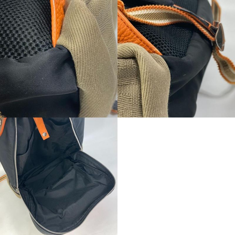 Fendi Backpack Sac Zucca Multi 7vz048 Nylon/canvas Black