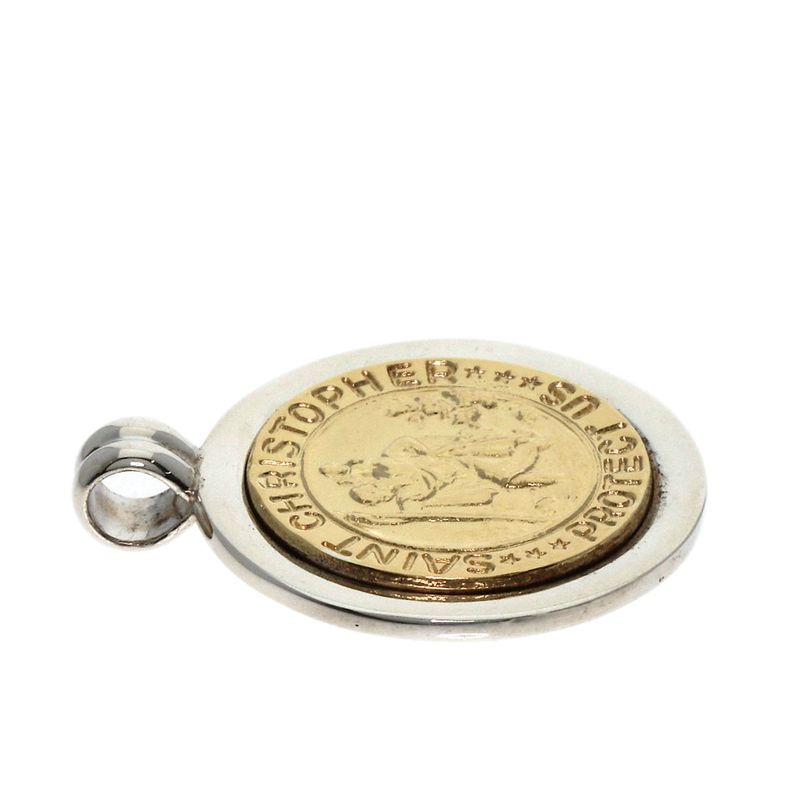 Tiffany & Co Tiffany & Co St Christopher Pendant Top SV 18K Yellow Gold Ladies