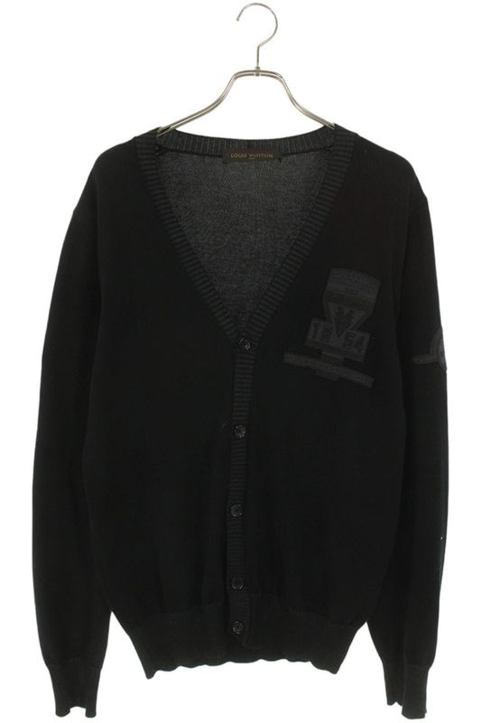 Louis Vuitton 13AW Hbn13wmm7 Cardigan With Patches Men's XL