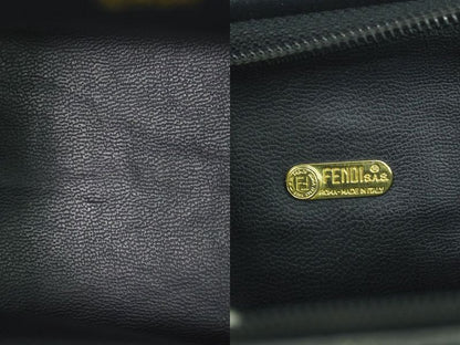 Authentic Fendi Zucca Mini Boston Bag Handbag PVC Brown Zucca Bag Pre-owned