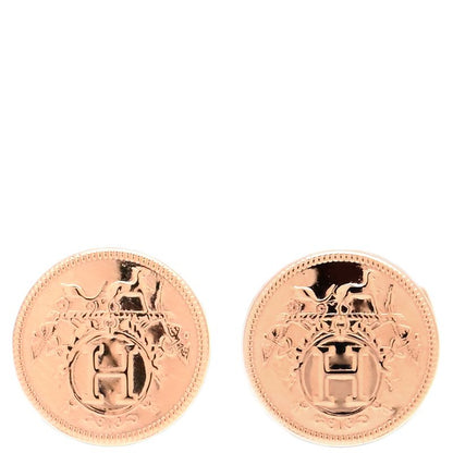 Hermes Earrings Exlibris TPM 18k Pink Gold Pink Gold Au750 Rose Gold [box