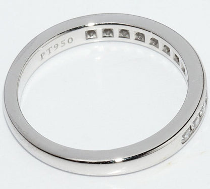Tiffany & Co Ring Pt950 With 13p Diamonds Half Circle Channel Setting Band Ring