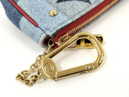 Louis Vuitton Micro Pochette Accessoire Pouch Monogram Denim Multicolor M68760