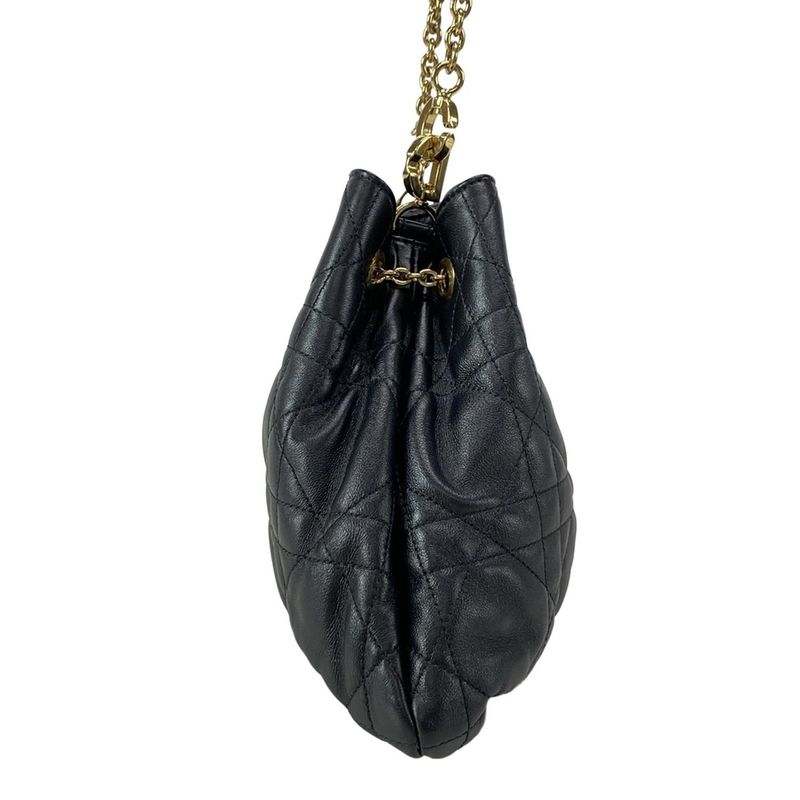 Dior/christian Dior Shoulder Bag Dior Ami Black Macrocanage Lambskin