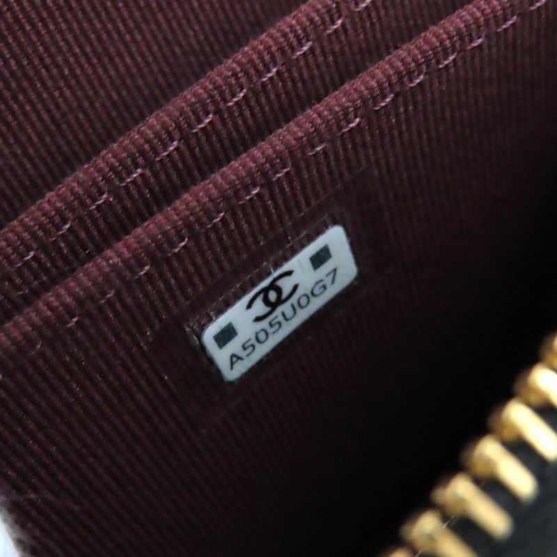 CHANEL Ap0216 Classic Zip Coin Purse Matelasse Coco Mark Hardware Leather Coin