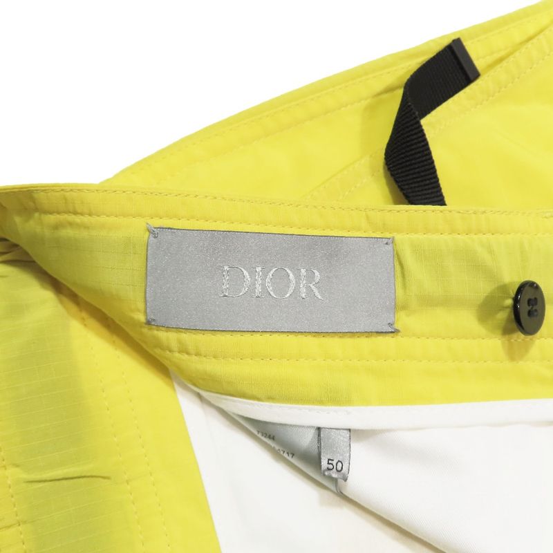 Unused 22SS DIOR Roller Coaster Belt Logo Buckle Bermuda Nylon Shorts Half
