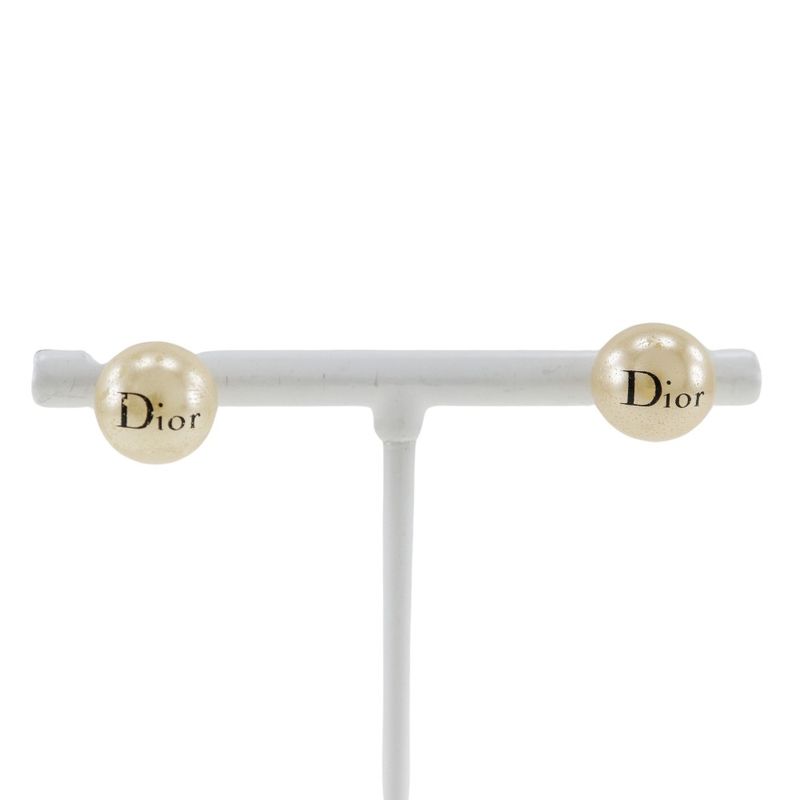 [dior] Christian Dior Pearl And Metal Women's 3.0g Earrings