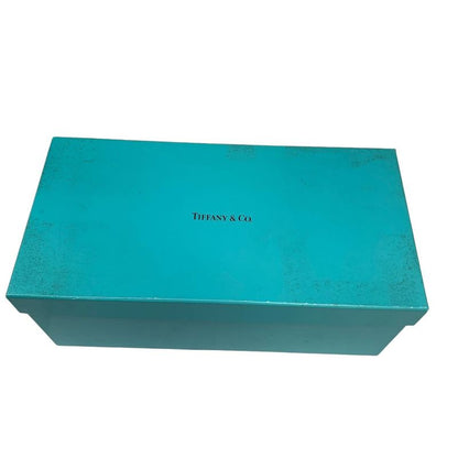 0982 Tiffany & Co Set of 2 Cups Flower Design White Pair of Mugs Boxed Used