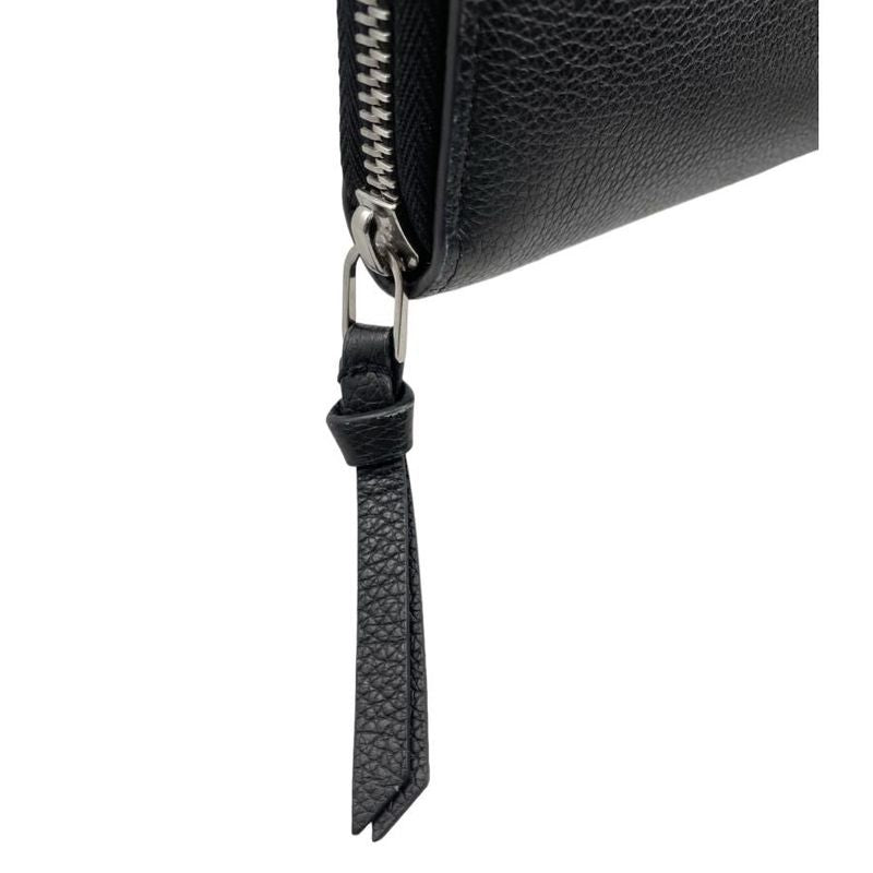 Louis Vuitton M62622 Zippy Lock Me Black Round Zipper Long Wallet Silver