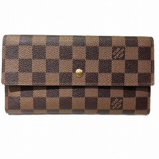Louis Vuitton Damier Portefeuille International N61217 Trifold Wallet Unisex