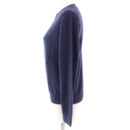 Hermes 24AW 2604d1 100% Cashmere H Lift Long Sleeve Knitted Sweater In Navy 40