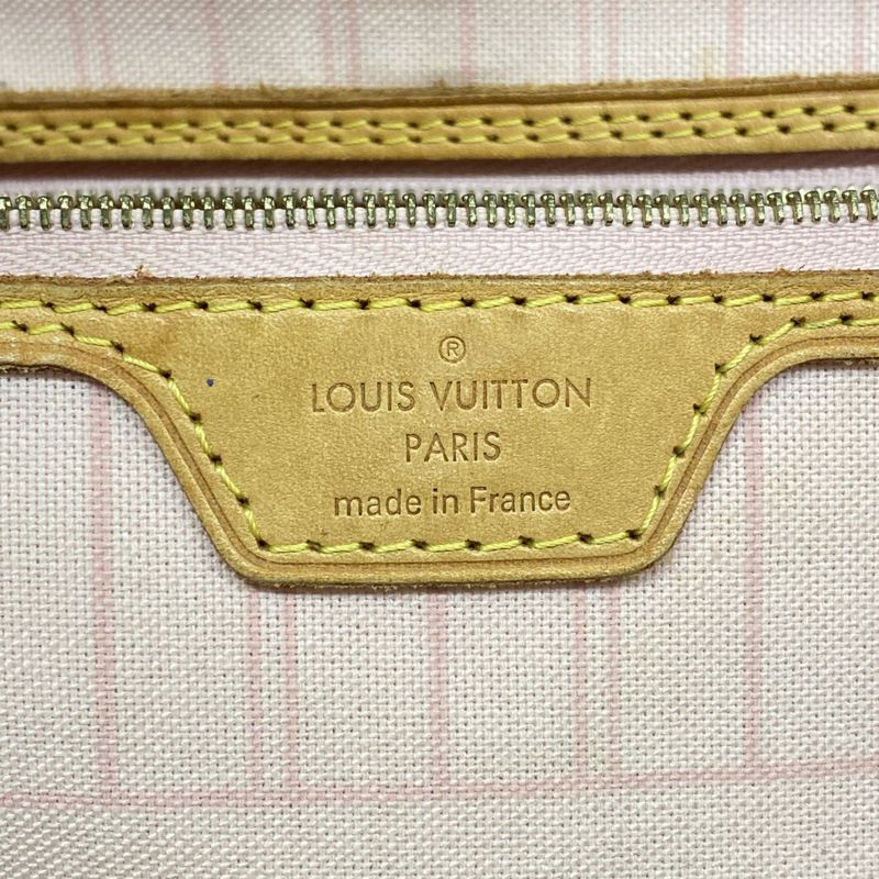 Louis Vuitton Tote Bag Damier Azure Neverfull MM N41605 White Rose Ballerine