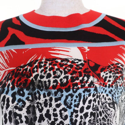 Hermes 23SS 3e2868d3 Jungle Rub 100% Silk Twill Raine Short Sleeve Knit Top Red