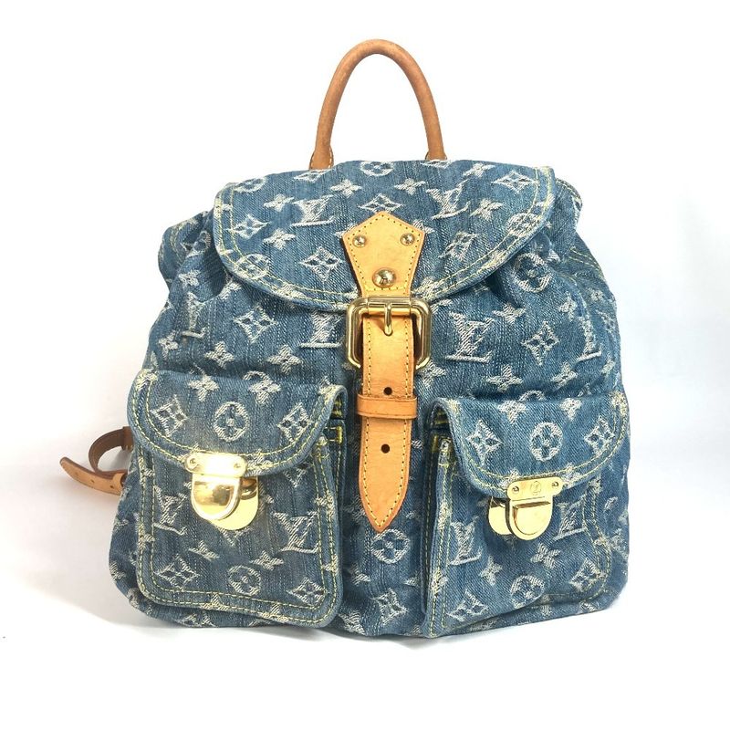 Louis Vuitton Backpack Sac Ad GM M95056 Monogram Denim Blue