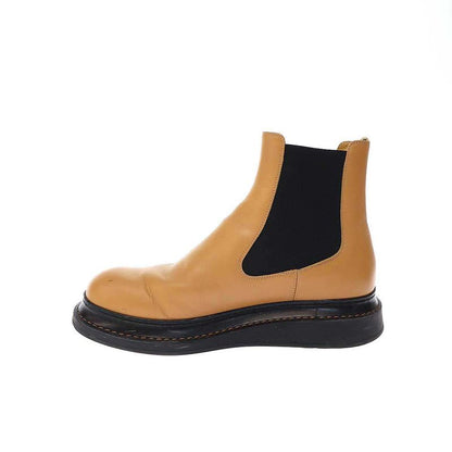 Loewe Side Gore Leather Boots Camel Brown 42