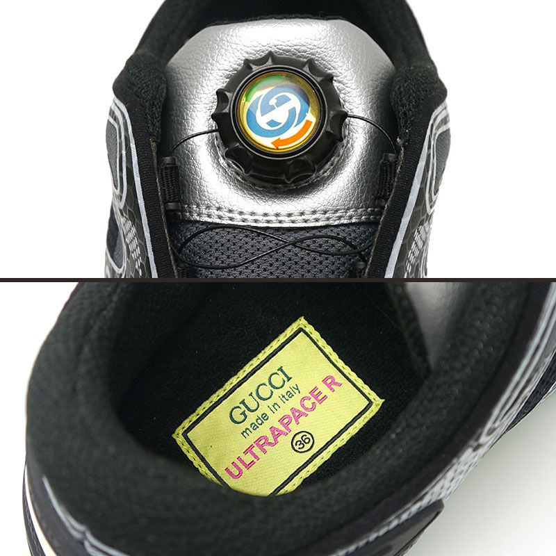 Gucci Ultrapace R Low Cut Sneakers 36 Black