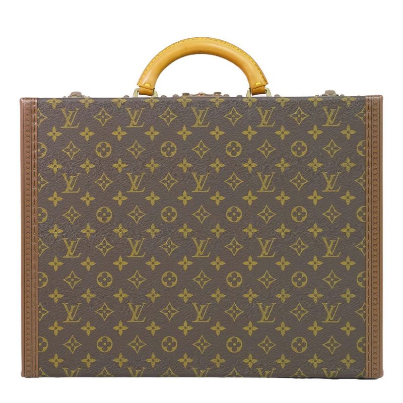 Louis Vuitton LV President Clasor Monogram Attache Case Handbag Brown M53012