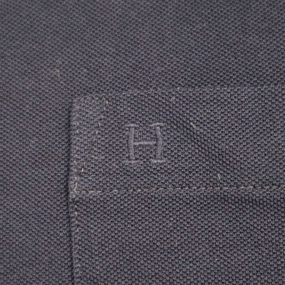 Hermes H Pocket Crew Neck T-Shirt Navy M