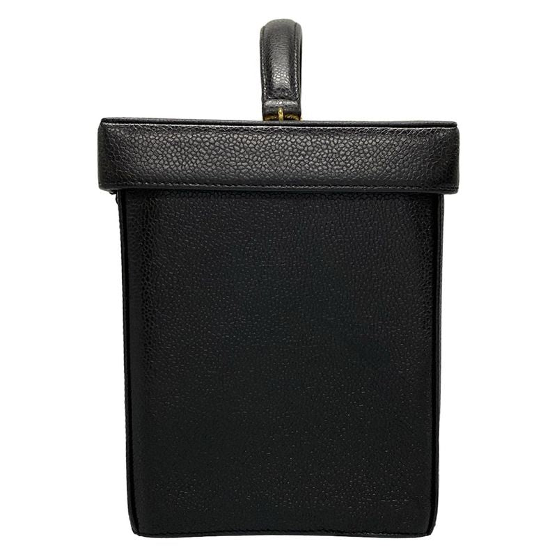 Chanel Vanity Bag - Black With Gold Hardware / Mirror