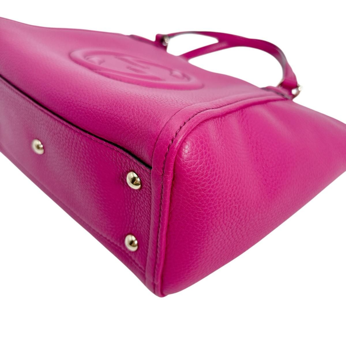 Gucci 2-Way Bag Handbag Calf Pink