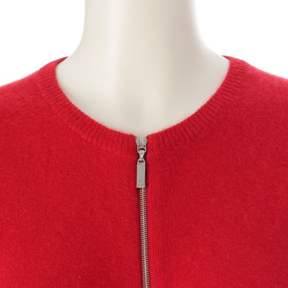 Chanel 06A Cashmere Double Zip Up Vest Sleeveless Top P29666 Red 38