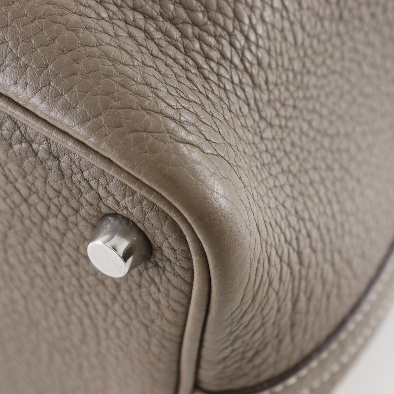 Hermes Picotin Lock 18 PM Taurillon Clemence Etoupe □L Ladies Handbag