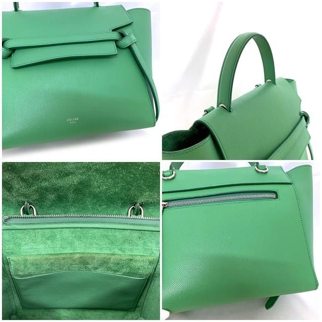 Celine 2 Way Bag Belt Bag Green 189153 Excellent Condition