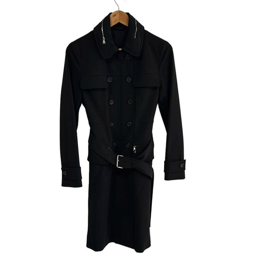 Prada Coat Size 40 M Women - Black Long Sleeves Cotton Retractable Hood
