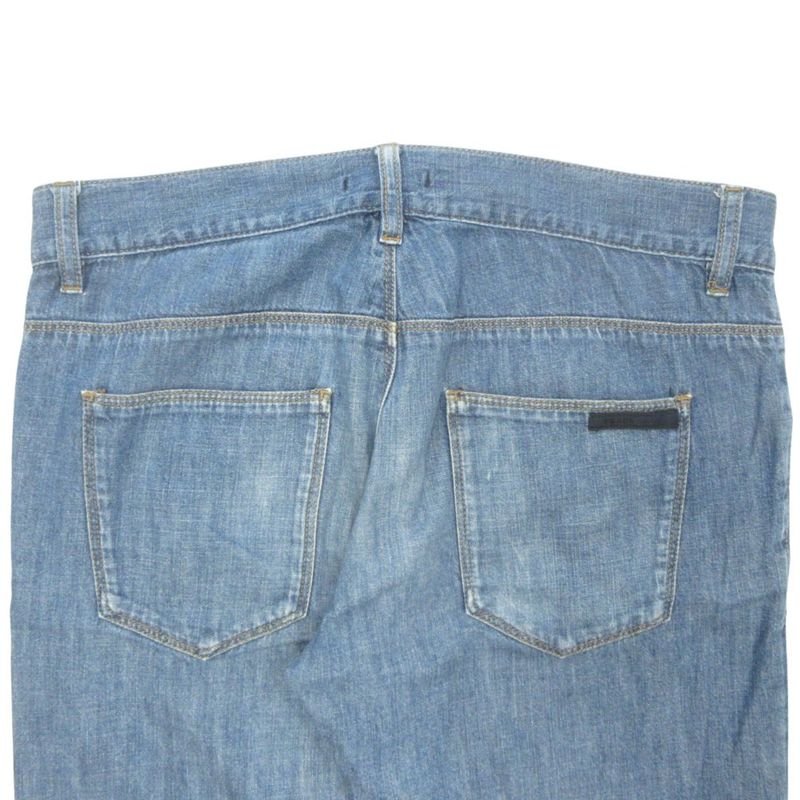 Good Prada Light Denim Pants Bottoms Button Fly Light Hand Old Archive Gepo10
