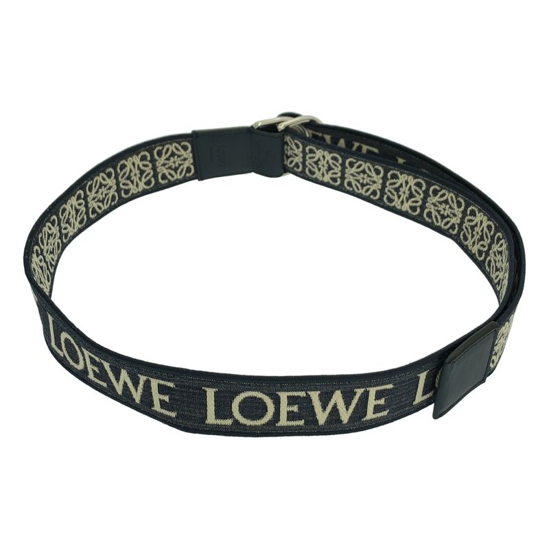 Loewe - Anagram Jacquard Belt - Unisex - Beige Navy - Men's