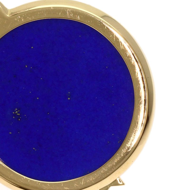 Chanel Suir Seigne Lapis Lazuli Necklace 18K Yellow Gold Ladies