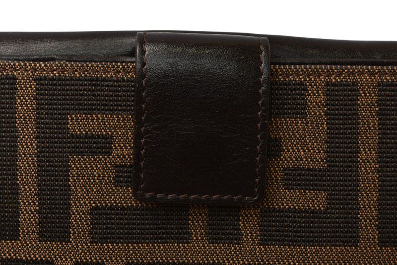 Fendi Wallet Fold Fendi Fold Wallet Zucca Pattern Brown