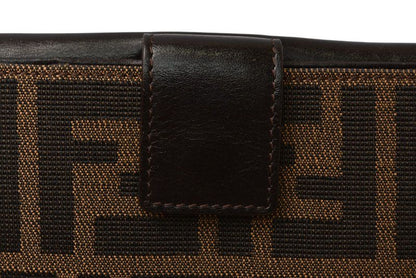 Fendi Wallet Fold Fendi Fold Wallet Zucca Pattern Brown