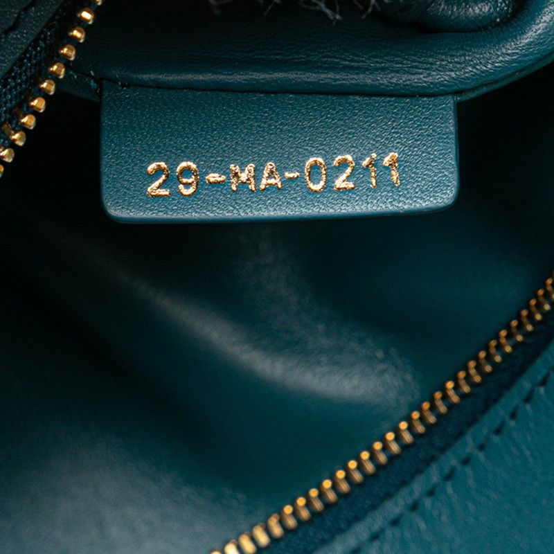 Dior 21SS Dior Double Chain Shoulder Bag Blue Smooth Calfskin Women's Dior