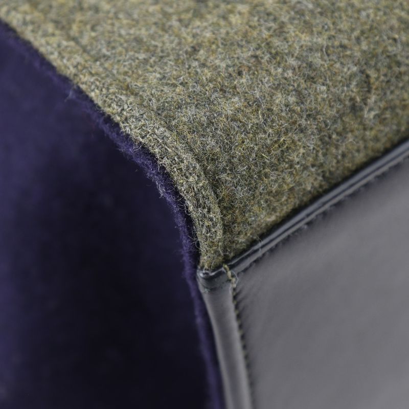 Celine Trapeze Felt And Calf Black/gray Women's Handbag