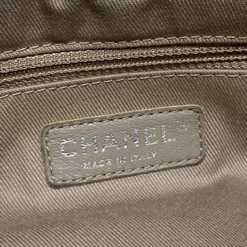 Chanel Tote Bag Matelasse Beige Chain Shoulder/vintage Silver Hardware