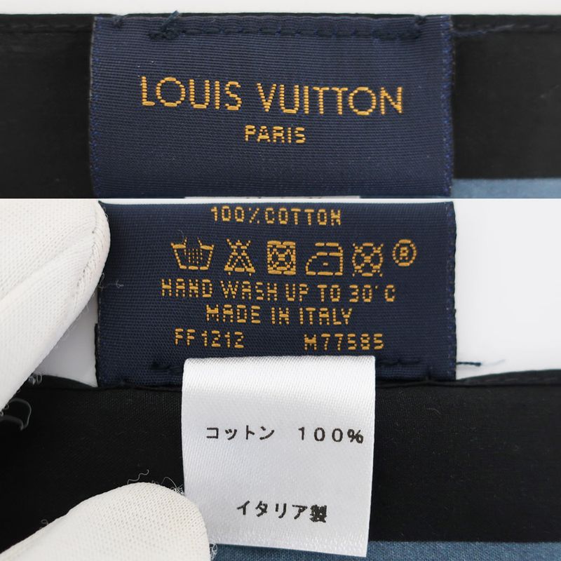 Louis Vuitton Handkerchief M77585 Monogram LV Logo Yellow-blue-based