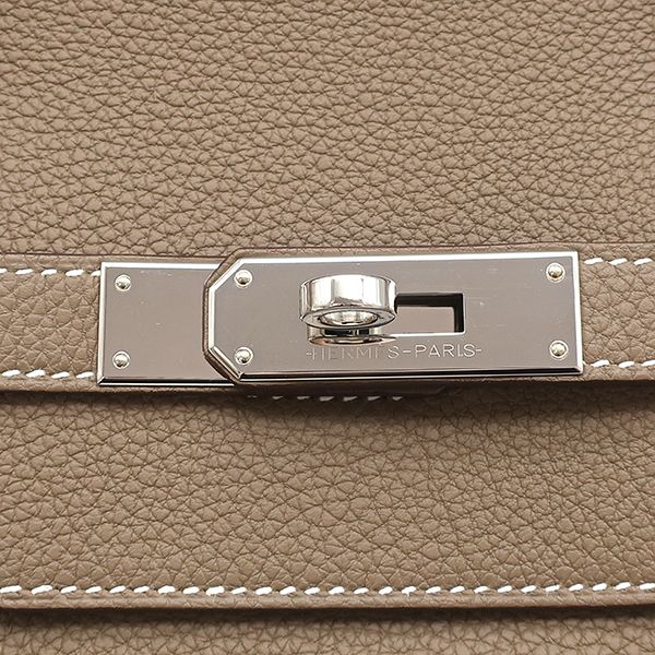 Hermes Handbag Birkin 40 Togo Etoupe Silver Hardware Glazed U Engraved (2022)