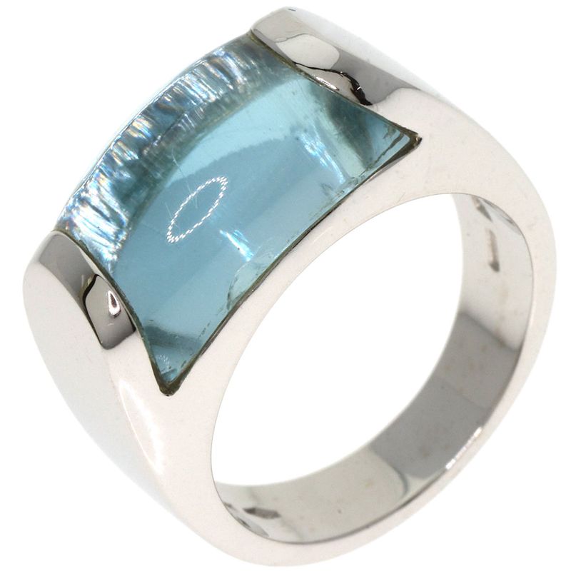 Bvlgari Bulgari Tronchetto Blue Topaz Ring - Ring 18K White Gold Ladies