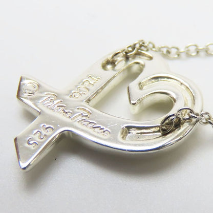 Tiffany & Co Necklace Loving Heart 925 Silver Approx 2.6g Silver Paloma Picasso