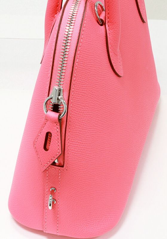 Hermes Handbag Shoulder Bag Bolide 1923 25 Epson Rose Azalea Silver Hardware