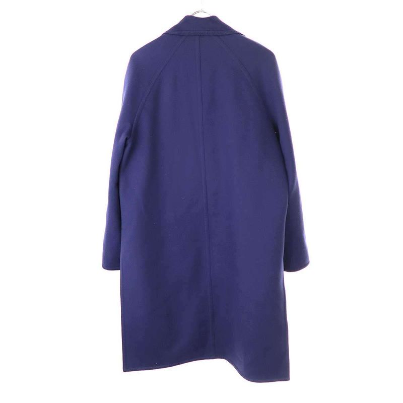 Celine by Phoebe Philo Wool Cashmere Side Slit Coat 2 8m56 5955 Navy 36